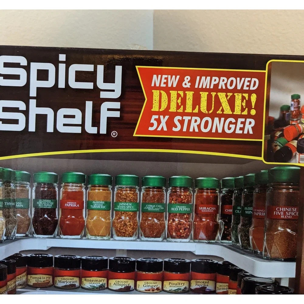 Spicy Shelf Stackable Cabinet Organizer Adjustable‎ Kitchen Storage Set of 2 NEW